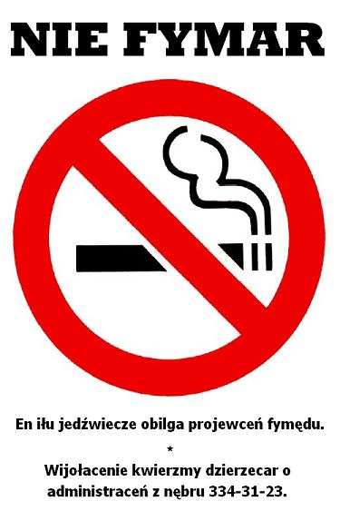 No smoking!